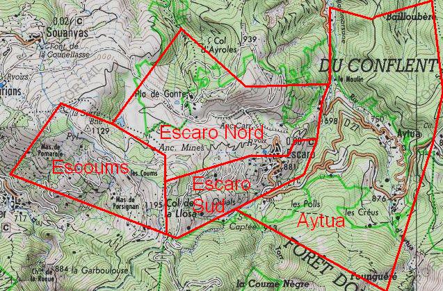 Plan des mines d'Escaro