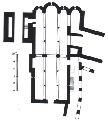 Plan de l'abbaye St Martin du Canigou