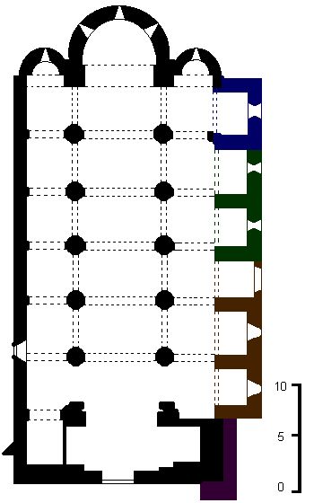 Plan de la cathédrale d'Elne