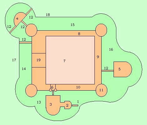 Plan du château de Salses