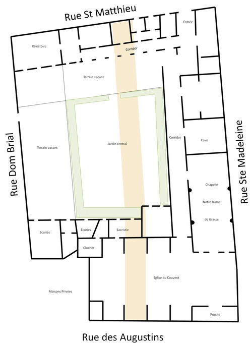 Plan du couvent des Augustins de Perpignan