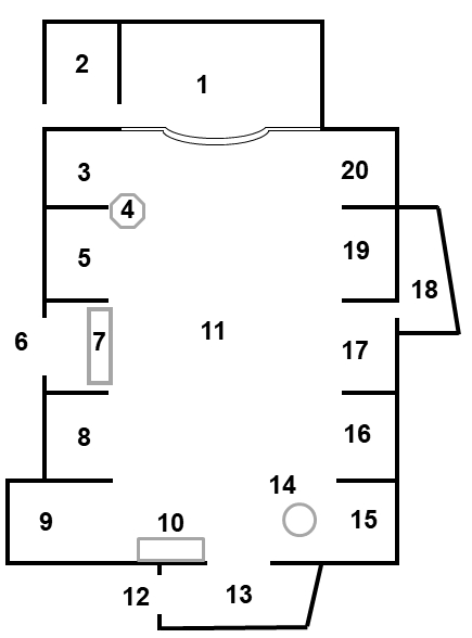 Plan de l'église St André, à Rivesaltes