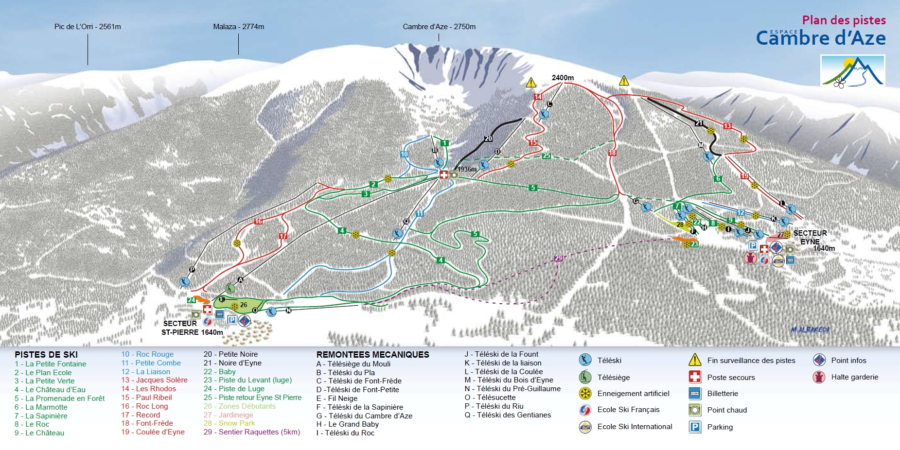 Pistes du Cambre d'Aze