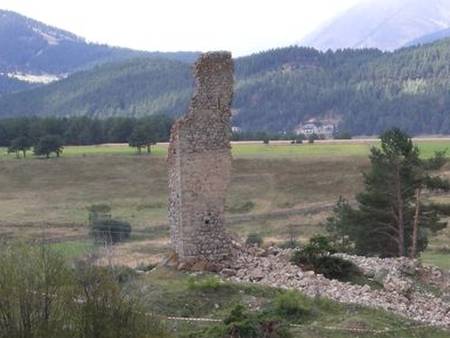 La tour de Creu après son effondrement de 2008